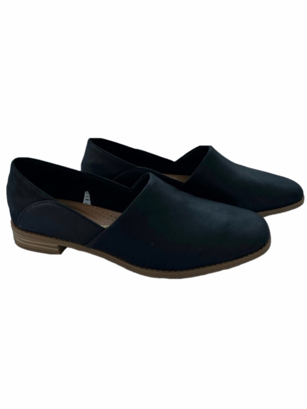 Clarks Pure Belle Black Size 9 Loafers Leather Flats Slip Ons NWOT